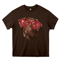 Labrador Retriever With Love Glass Heavy Core Tee | Teevron