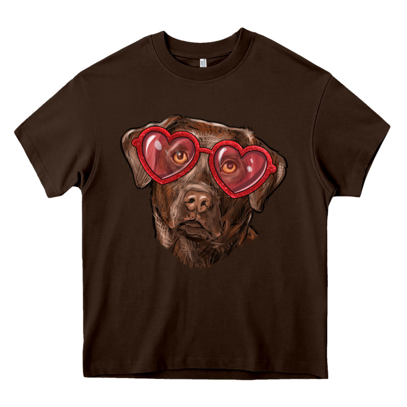 Labrador Retriever With Love Glass Heavy Core Tee by RanaPortraitStore | Teevron