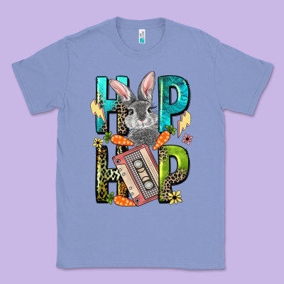 Western Hip Hop Bunny Easter Day Classic Tee Designed By Lillyallendesigns