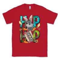 Red Western hip hop Bunny Easter Day Classic Tee - LillyAllenDesigns