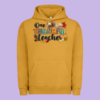 One Thankful Teacher Urban Hoodie Designed By Cowgirlartshop