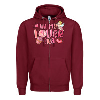 Burgundy in my lover era valentines day Zipper Hoodie - MaliasSmallBusiness