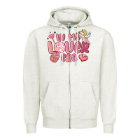 Oatmeal Heather in my lover era valentines day Zipper Hoodie - MaliasSmallBusiness