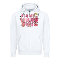 White in my lover era valentines day Zipper Hoodie - MaliasSmallBusiness