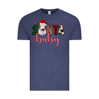 Vintage Denim Santa baby Cow Vintage Tee - JahusDesignShop