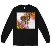 Black Western Cute Baby Deer Fawn Long Sleeve Tee - LillyAllenDesigns