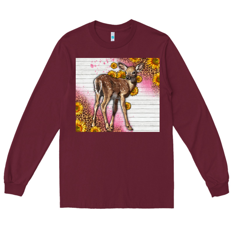 Western Cute Baby Deer Fawn Long Sleeve Tee by LillyAllenDesigns | Teevron