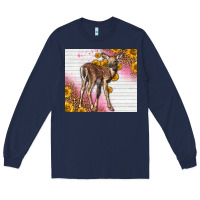Navy Western Cute Baby Deer Fawn Long Sleeve Tee - LillyAllenDesigns