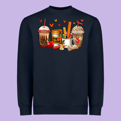 Teacher Coffee Cups Heavyweight Sweatshirt Designed By Jasminsmagicworld