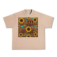 Burro sunflower and leopard seamless pattern Urban Heavy Tee - BundleAndBundleShop
