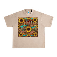 French Oak sunflower and leopard seamless pattern Urban Heavy Tee - BundleAndBundleShop