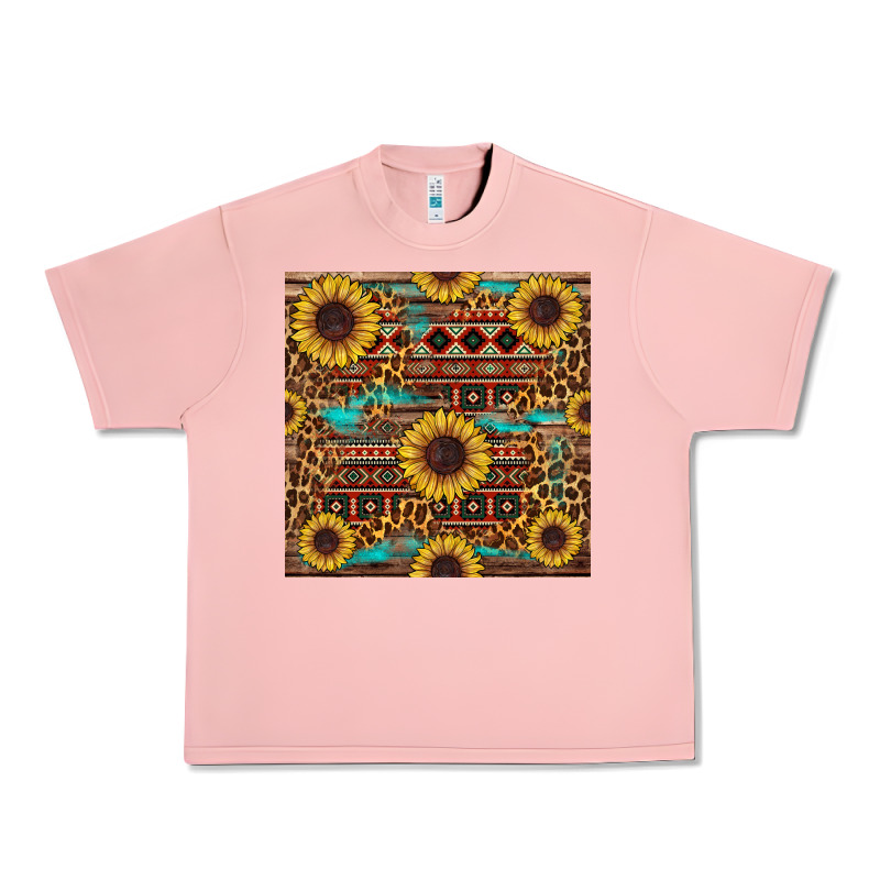 Sunflower And Leopard Seamless Pattern Urban Heavy Tee by BundleAndBundleShop | Teevron