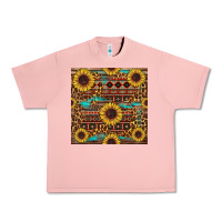 Salmon sunflower and leopard seamless pattern Urban Heavy Tee - BundleAndBundleShop