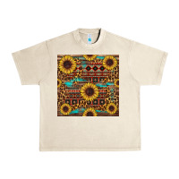 Sandshell sunflower and leopard seamless pattern Urban Heavy Tee - BundleAndBundleShop