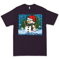 Plum snowy christmas snowman Premium Tee - BarkalooDesign