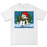 White snowy christmas snowman Premium Tee - BarkalooDesign