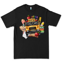 Black school bus driver front Premium Tee - texasbilliewilder