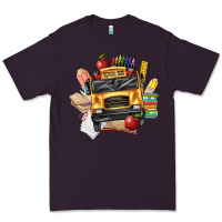 Plum school bus driver front Premium Tee - texasbilliewilder