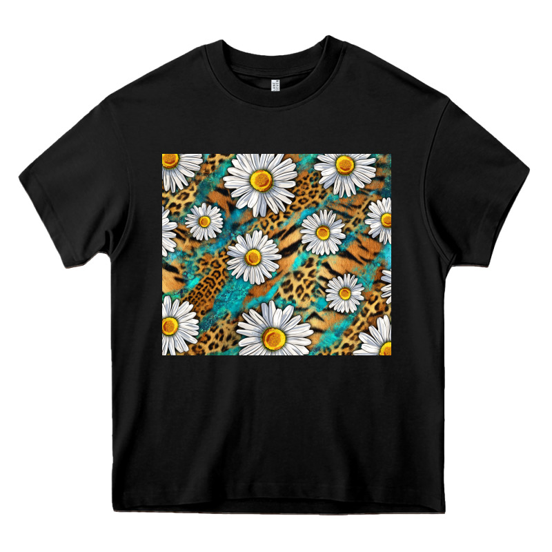 Leopard And Tiger Daisy Heavy Core Tee by RanaPortraitStore | Teevron