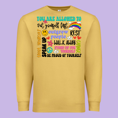 You Are Allowed To Premium Sweatshirt Designed By Artiststas