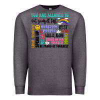 Charcoal Heather you are allowed to Premium Sweatshirt - Artiststas
