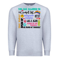 Heather Grey you are allowed to Premium Sweatshirt - Artiststas
