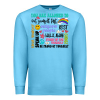 Ocean Blue you are allowed to Premium Sweatshirt - Artiststas