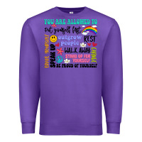 Purple you are allowed to Premium Sweatshirt - Artiststas