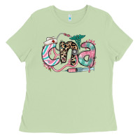 Matcha floral cna certified nursing assistant Ladies Tee - RanaPortraitStore