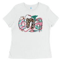 White floral cna certified nursing assistant Ladies Tee - RanaPortraitStore
