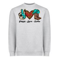 Heather Grey peace love rodeo Heavyweight Sweatshirt - JahusDesignShop