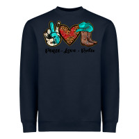 Navy peace love rodeo Heavyweight Sweatshirt - JahusDesignShop