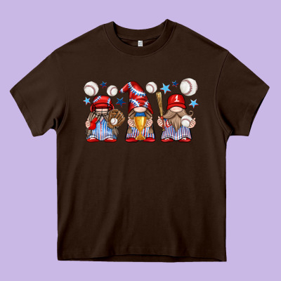 Baseball Gnome Heavy Core Tee Designed By Texasbilliewilder