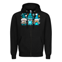 Black winter gnomies Zipper Hoodie - NancyCooperArtShop