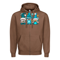 Chestnut winter gnomies Zipper Hoodie - NancyCooperArtShop