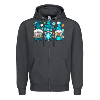 Smoke winter gnomies Zipper Hoodie - NancyCooperArtShop