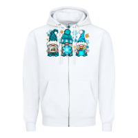 White winter gnomies Zipper Hoodie - NancyCooperArtShop
