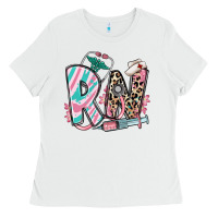 White floral rn registered nurse Ladies Tee - RanaPortraitStore