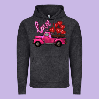 Valentines Day Turck With Balloons Vintage Hoodie Designed By Ranaportraitstore