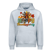 Heather Grey happy thanksgiving Urban Hoodie - CowGirlArtShop