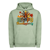 Pigment Oil Green happy thanksgiving Urban Hoodie - CowGirlArtShop