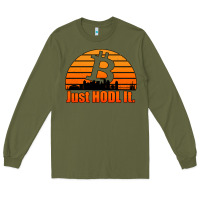 Army Green just hodl it new orleans skyline retro sunset Long Sleeve Tee - Jasminsmagicworld