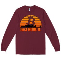 Burgundy just hodl it new orleans skyline retro sunset Long Sleeve Tee - Jasminsmagicworld
