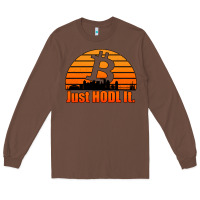 Chestnut just hodl it new orleans skyline retro sunset Long Sleeve Tee - Jasminsmagicworld