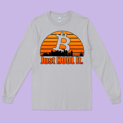 Just Hodl It New Orleans Skyline Retro Sunset Long Sleeve Tee Designed By Jasminsmagicworld