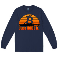 Navy just hodl it new orleans skyline retro sunset Long Sleeve Tee - Jasminsmagicworld