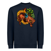 Navy rodeo cowboy sunflower cactus Heavyweight Sweatshirt - JahusDesignShop