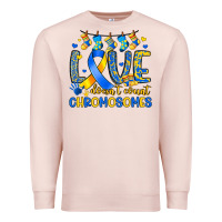 Pale Pink love doesn t count chromosomes Premium Sweatshirt - Artiststas
