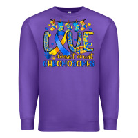 Purple love doesn t count chromosomes Premium Sweatshirt - Artiststas