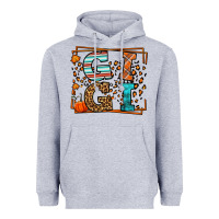 Heather Grey Fall Autumn Leopard Gigi Heavyweight Hoodie - LillyAllenDesigns